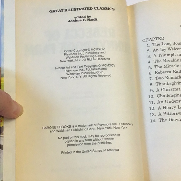 COPY - 🎉2/15.00🎉Great Illustrated Classics,rare,Rebecca of Sunnybrook Farm,Hard… - Picture 7 of 11